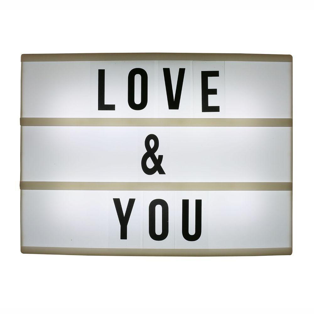 Placa Luminaria De Mesa Led 60 Letras - 1