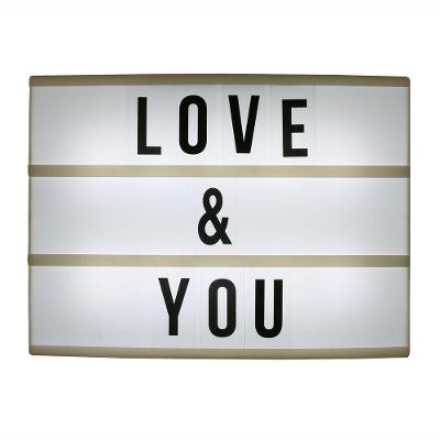 Placa Luminaria De Mesa Led 60 Letras
