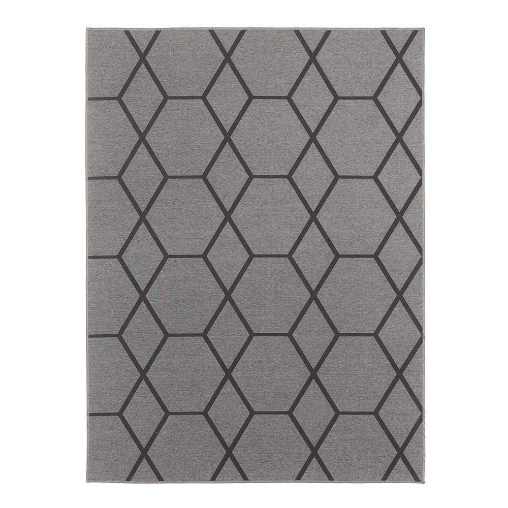 Tapete Para Sala Funcional Hexagonal 52 Grafite 2,00x2,50m - 1