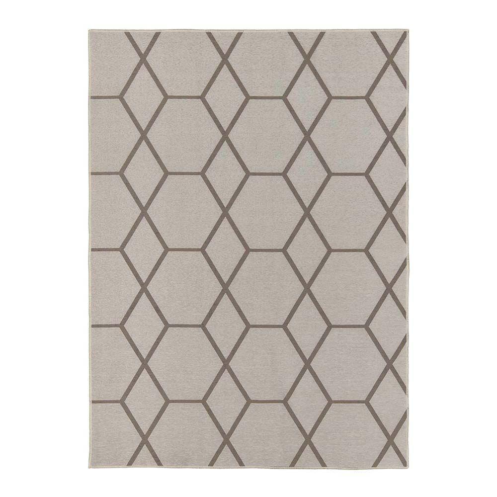 Tapete Para Sala Funcional Hexagonal 60 Areia 2,00x3,00m - 1