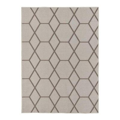 Tapete Para Sala Funcional Hexagonal 60 Areia 2,00x3,00m