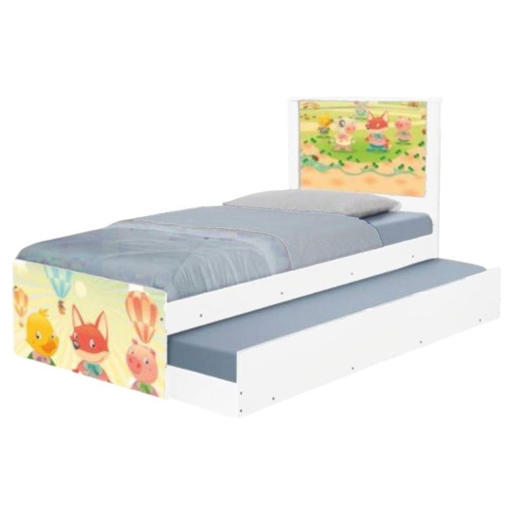 Bi Cama Juvenil Zap Com Cabeceira Fazendinha Animais - 6