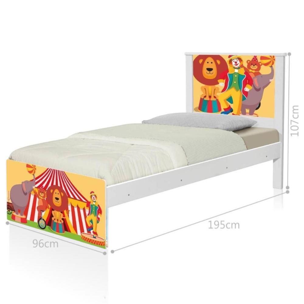 Cama Juvenil Zap Com Cabeceira Palhaço Circo - 2
