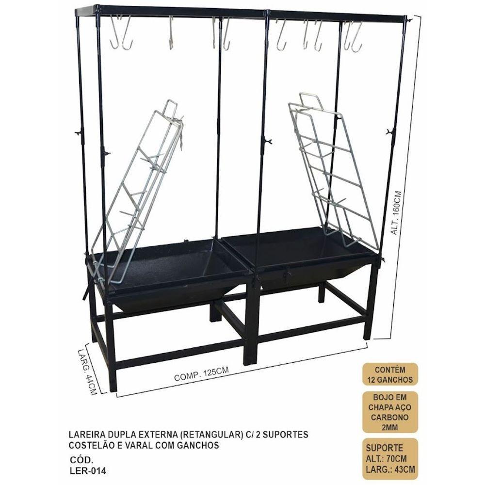 Estação Churrasco Fogo De Chão Lareira E Varal 125x44x43cm - 3