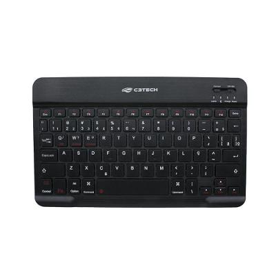 Mini Teclado Bluetooth Recarregável C3tech K-bt40bk Abnt2 ? Preto (sem Fio)