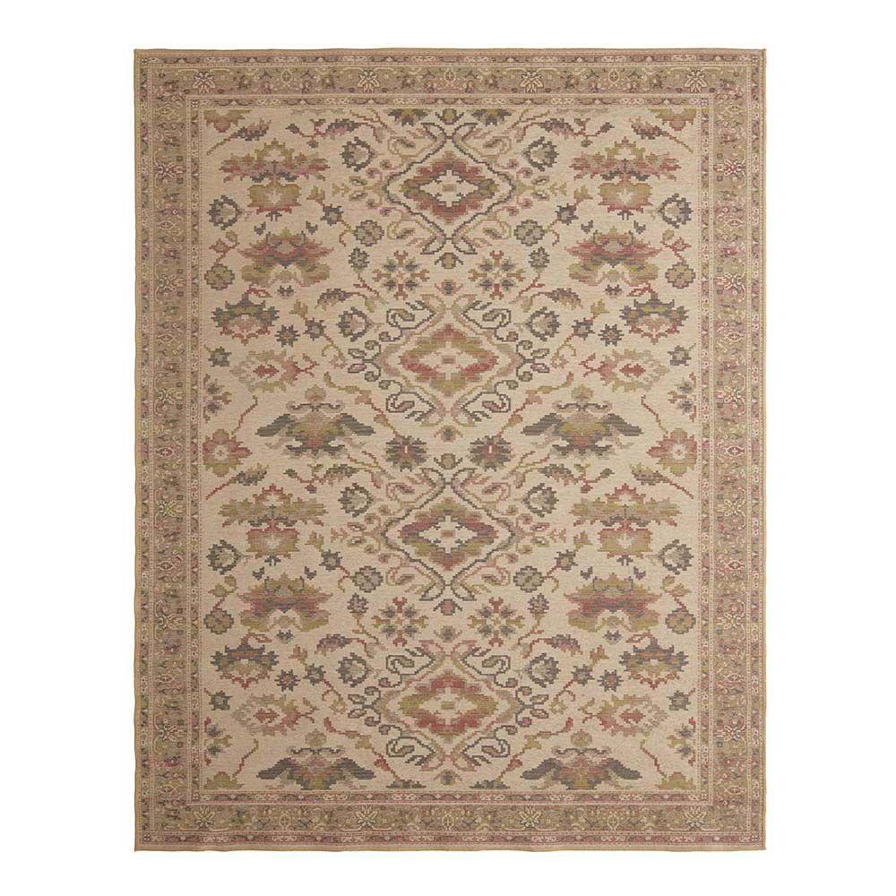 Tapete Para Sala Funcional Medalhao 72 Bege 1,50x2,00m - 1