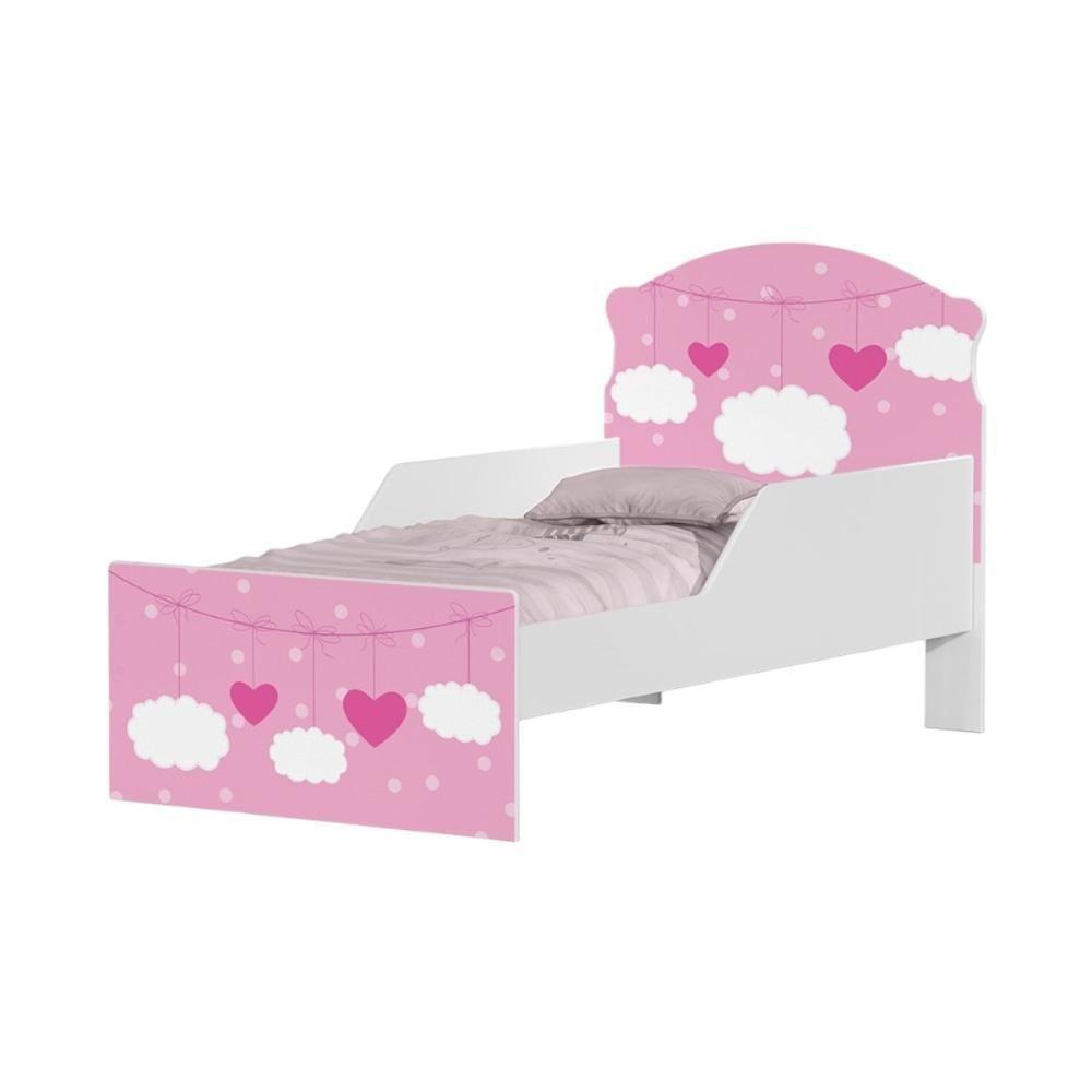 Cama Infantil Tick Nuvens E Coração Meninas - 6