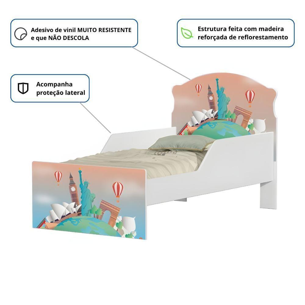Cama Infantil Tick Volta Ao Mundo Com Colchão - 2