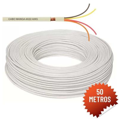 Cabo Manga Fibra Óptica 4X22 Awg Para Iluminação De Piscinas Led Rgb - 50 Metros