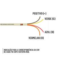 Cabo Manga Fibra Óptica 4X22 Awg Para Iluminação De Piscinas Led Rgb - 50 Metros - 4