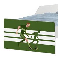 Cama Infantil Tick Jogador De Futebol Com Colchão