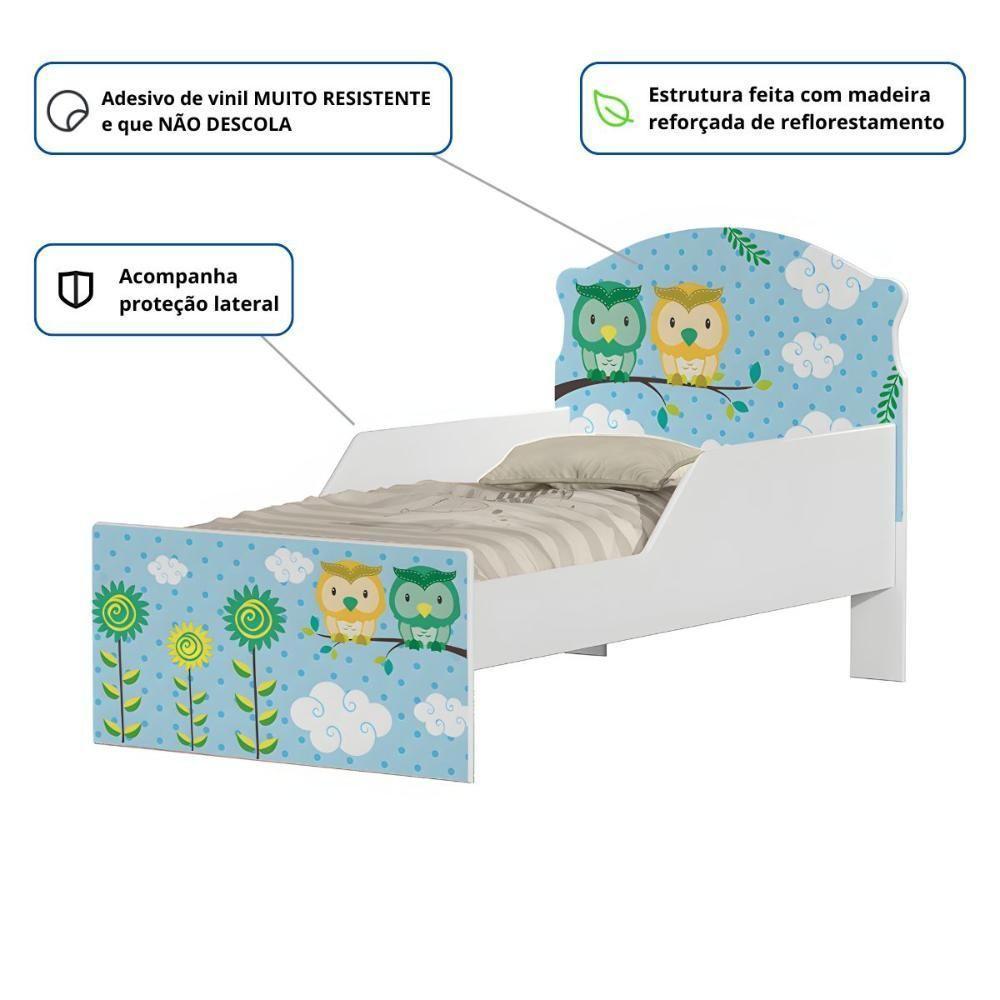 Cama Infantil Tick Corujinhas Com Colchão - 2