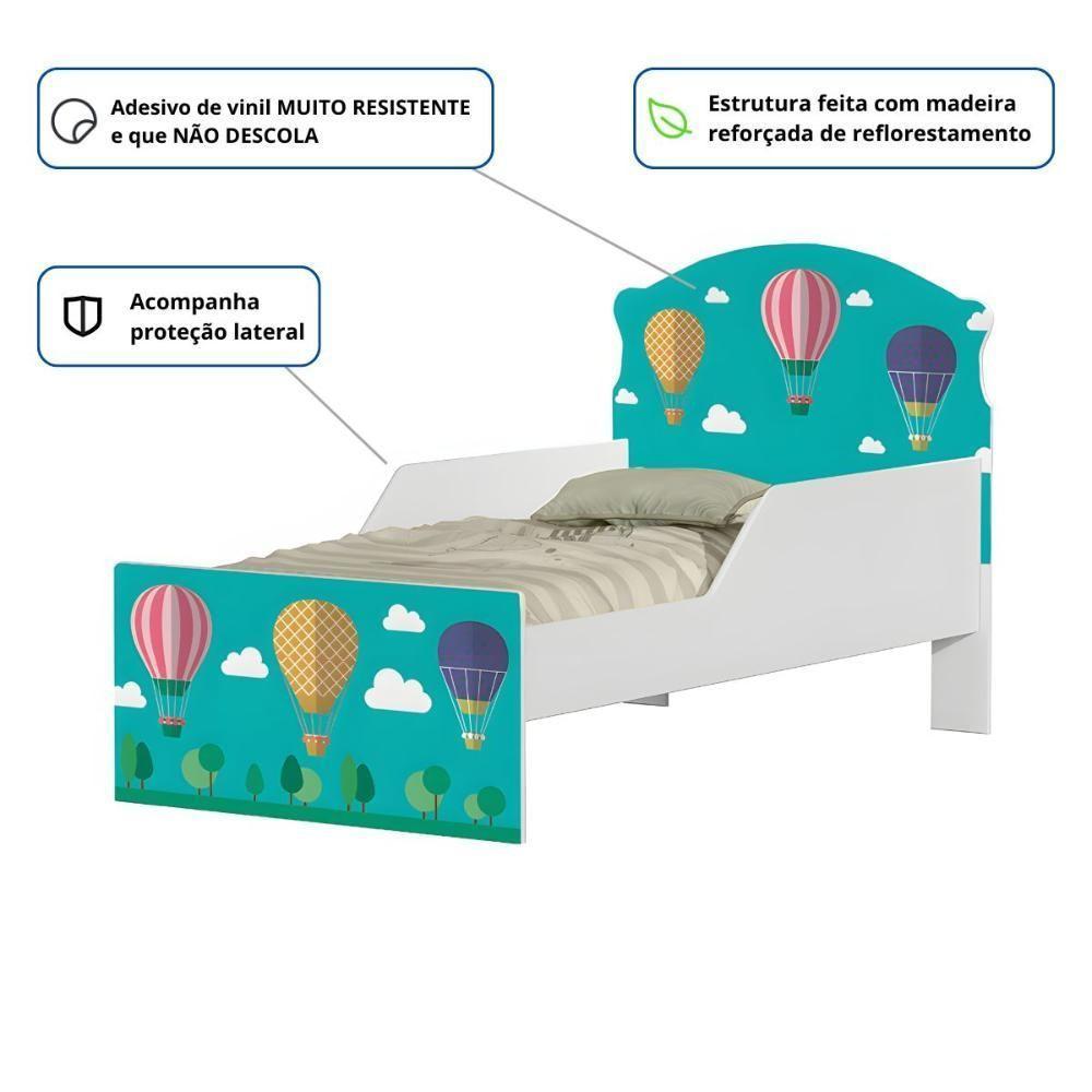 Cama Infantil Tick Balão No Céu Com Colchão - 2