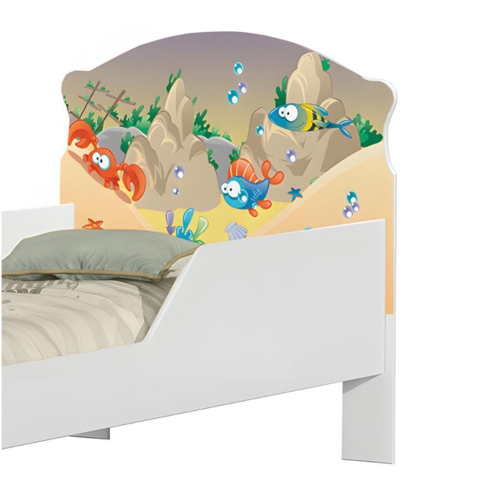 Cama Infantil Tick Fundo Do Mar Feliz Com Colchão - 5