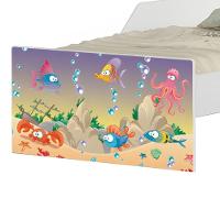 Cama Infantil Tick Fundo Do Mar Feliz Com Colchão