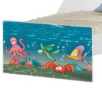 Cama Infantil Tick Peixes No Aquário