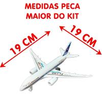 Kit Brinquedo Aeroporto Com 14pçs Helicóptero Avião Carrinho - 5