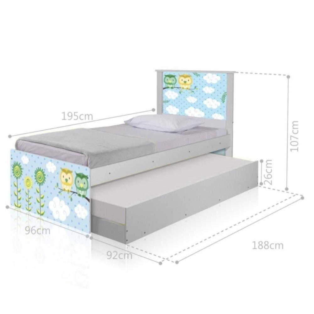 Bi Cama Juvenil Zap Com Cabeceira Corujinhas - 2