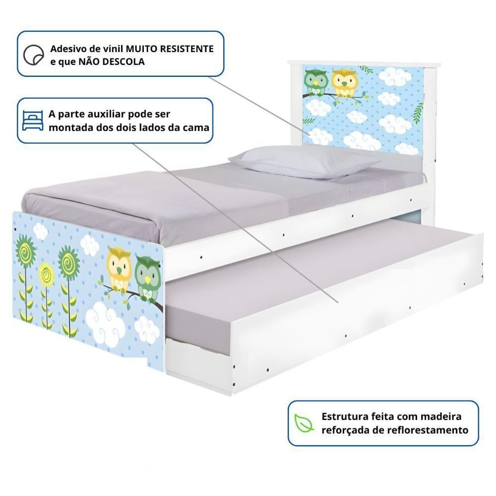 Bi Cama Juvenil Zap Com Cabeceira Corujinhas - 3