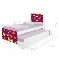 Bi Cama Juvenil Zap Com Cabeceira Borboletas - 2