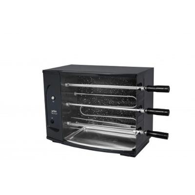 Churrasqueira Elétrica de Bancada Arke Vitta Smart-03 Rotativa 3 Espetos 55cm Aço Carbono Preto 220V