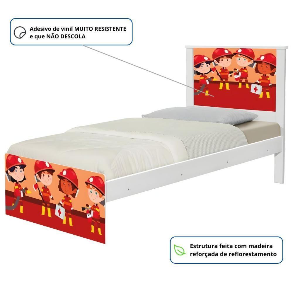 Bi Cama Juvenil Zap Tropa De Bombeiros Com Colchões - 2