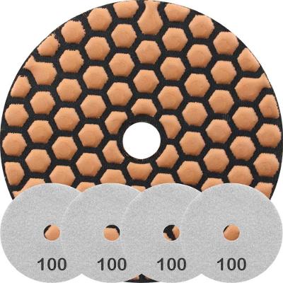 Kit 8 Disco Lixa Polimento A Seco Mármore 10 Cm Grão 100