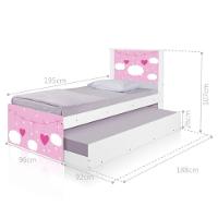 Bi Cama Juvenil Zap Com Cabeceira Nuvens Meninas - 2