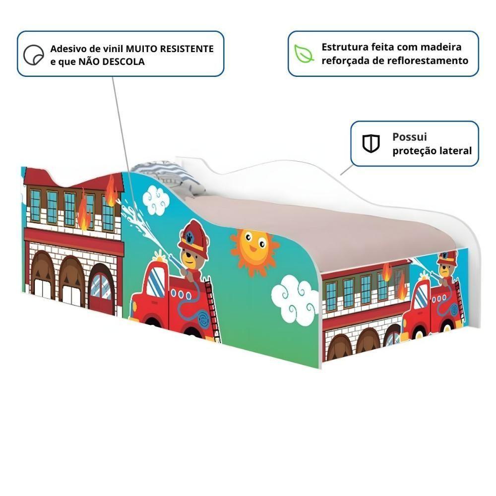 Mini Cama Joy Usinho Bombeiro Com Colchão - 2