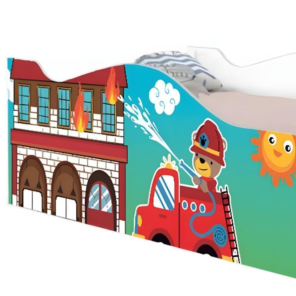 Mini Cama Joy Usinho Bombeiro Com Colchão - 4