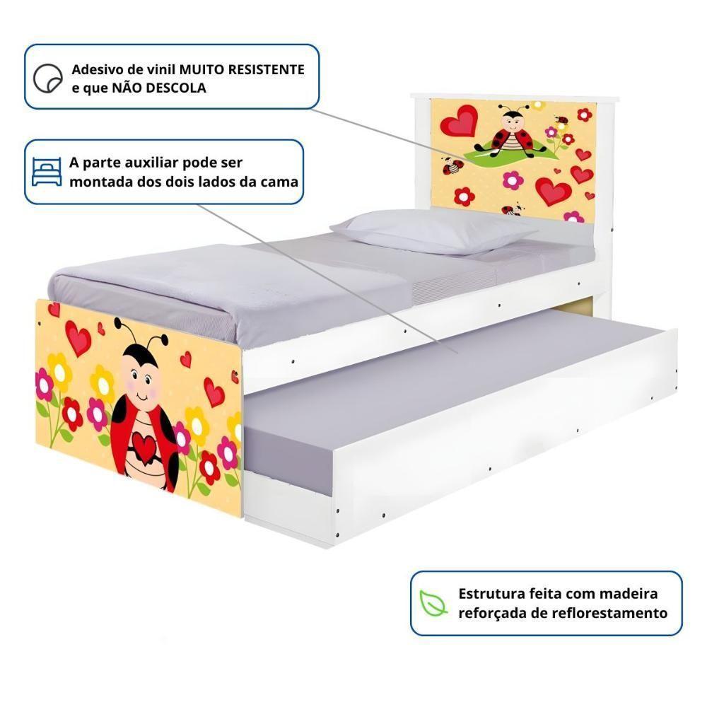 Bi Cama Juvenil Zap Com Cabeceira Joaninha - 3