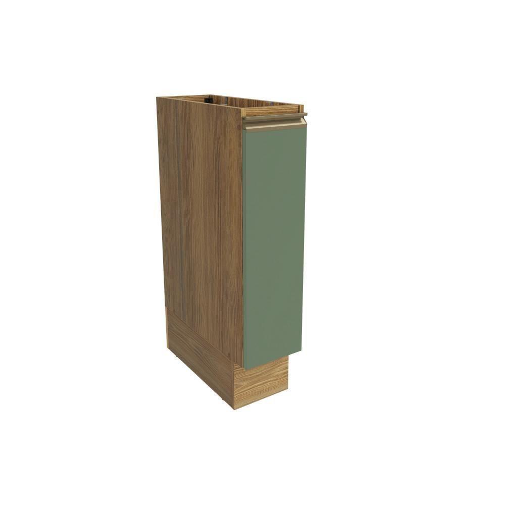 Nicho Porta Condimentos Celeste Kappesberg 100% Mdf Nogueira/verde 20cm - 1