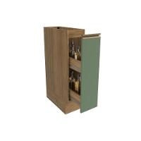 Nicho Porta Condimentos Celeste Kappesberg 100% Mdf Nogueira/verde 20cm - 2