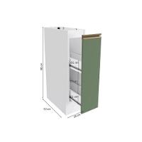 Nicho Porta Condimentos Celeste Kappesberg 100% Mdf Branco/verde 20cm - 5