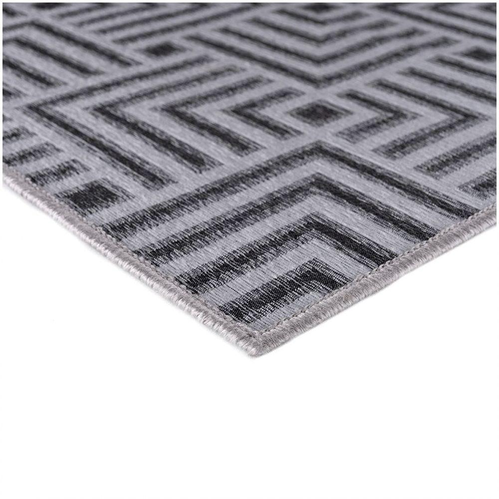 Tapete Sala Quarto Funcional Tabuleiro 1,50 X 2,00 Titulos Cinza-51 - 2