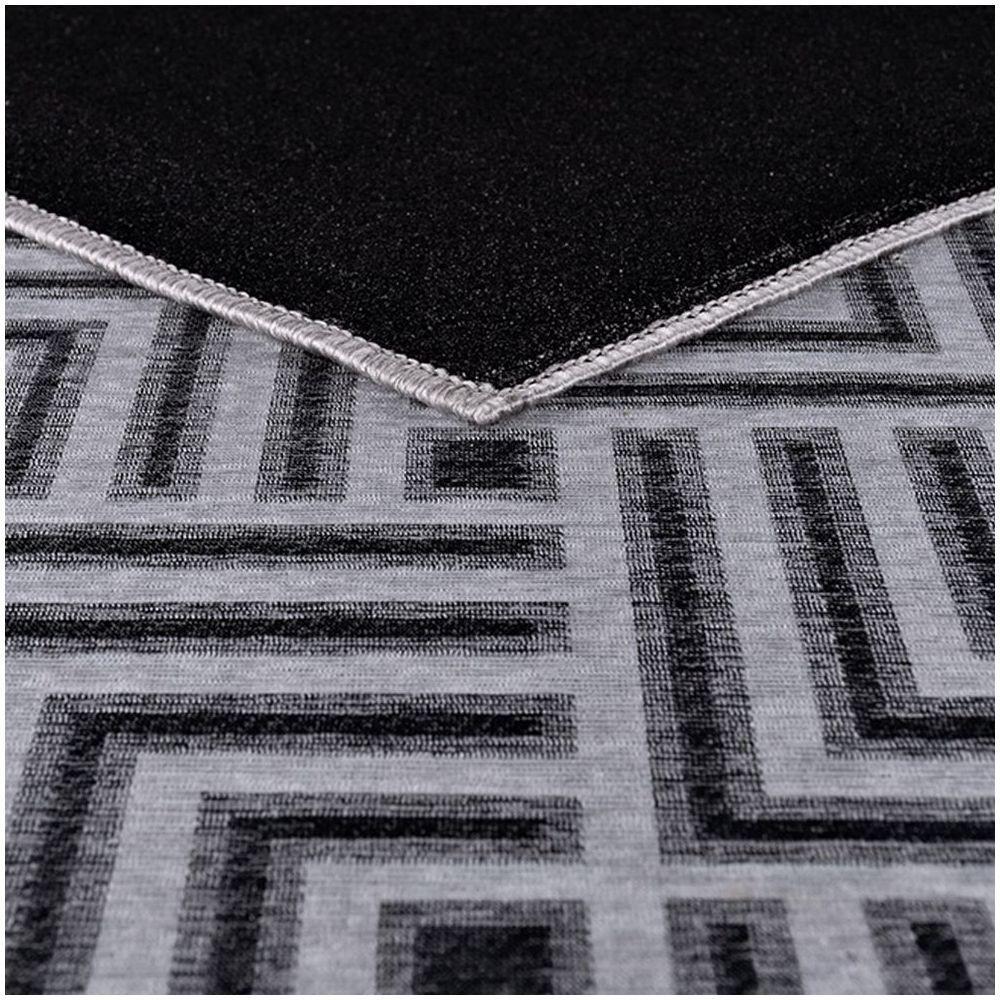 Tapete Sala Quarto Funcional Tabuleiro 1,50 X 2,00 Titulos Cinza-51 - 3