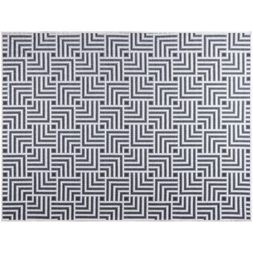 Tapete Sala Quarto Funcional Tabuleiro 1,50 X 2,00 Titulos Cinza-51 - 5