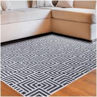 Tapete Sala Quarto Funcional Tabuleiro 1,50 X 2,00 Titulos Cinza-51 - 1