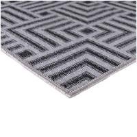 Tapete Sala Quarto Funcional Tabuleiro 1,50 X 2,00 Titulos Cinza-51 - 2