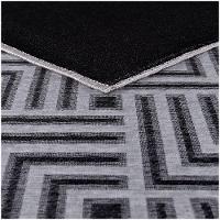 Tapete Sala Quarto Funcional Tabuleiro 1,50 X 2,00 Titulos Cinza-51 - 3