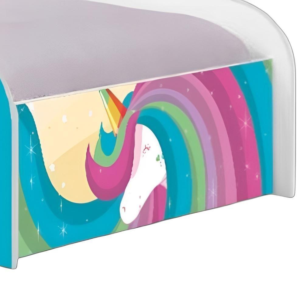 Mini Cama Joy Unicórnio Arco íris Com Colchão - 6