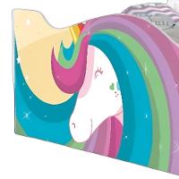 Mini Cama Joy Unicórnio Arco íris Com Colchão