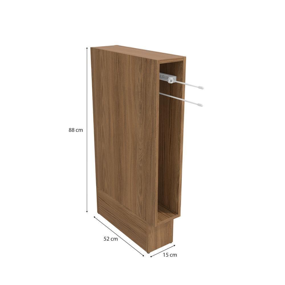 Nicho Toalheiro Kappesberg Celeste 100% Mdf Nogueira 15cm - 2