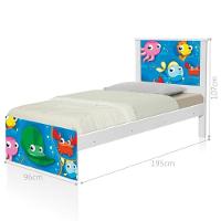 Cama Juvenil Zap Com Cabeceira Fundo Do Mar Peixinhos - 2