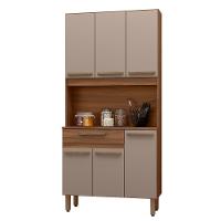 Armario De Cozinha Santiago 90 Cm Com 6 Portas E 1 Gaveta Freijo/moka - 2