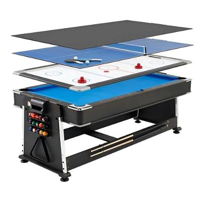 Mesa Multijogos 4 Em 1 Winmax Ping Pong Bilhar Air Hockey Completa Com Acessórios