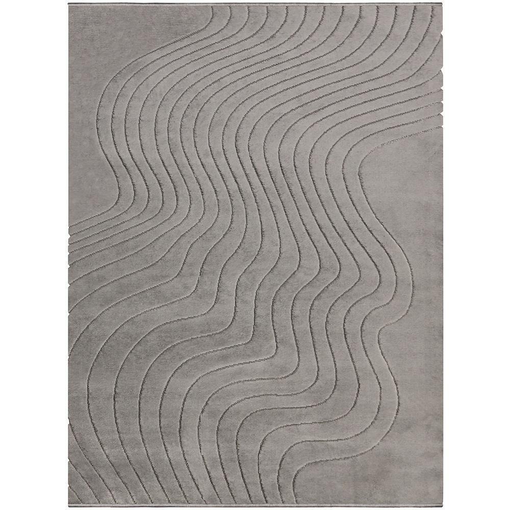 Tapete Movimentos Curvas Cromio 150x200cm Tapetes São Carlos - 2