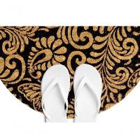 Capacho De Poa Fibra De Coco Arabesco Preto 60x33cm - Uzoo Capacho Fibra De Coco Ml 60x33cm Arabesco Preto - 2