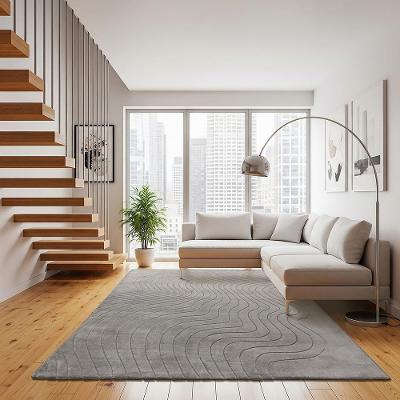 Tapete Movimentos Curvas Cromio 200x250cm Tapetes São Carlos