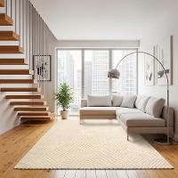 Tapete Movimentos Curvas Snow 200x250cm Tapetes São Carlos - 1